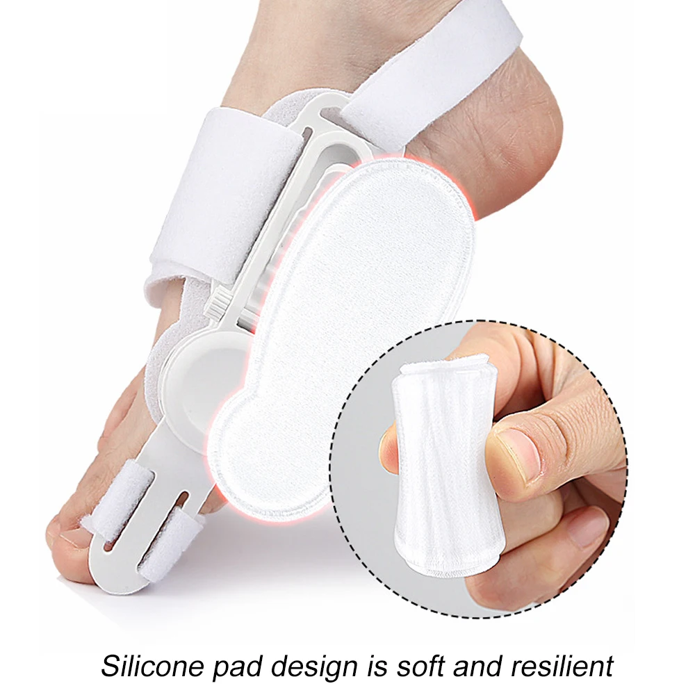 1 Pcs Bunion Corrector for Big Toe, Knob Bunion Splint for Bunion Relief, Orthopedic Toe Straightener with Anti-slip Heel Straps