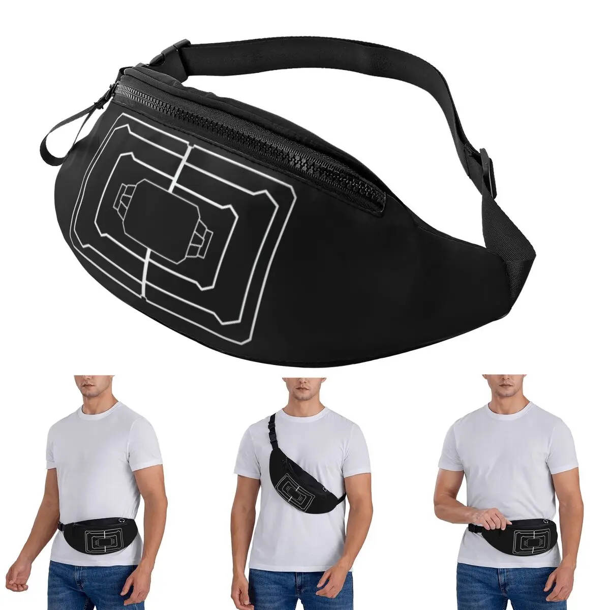 

Crossbody Waist Bag Rainbow 6 Siege Frost Trap Welcome Men Women Fanny Pack Travel Running Money Phone Pouch
