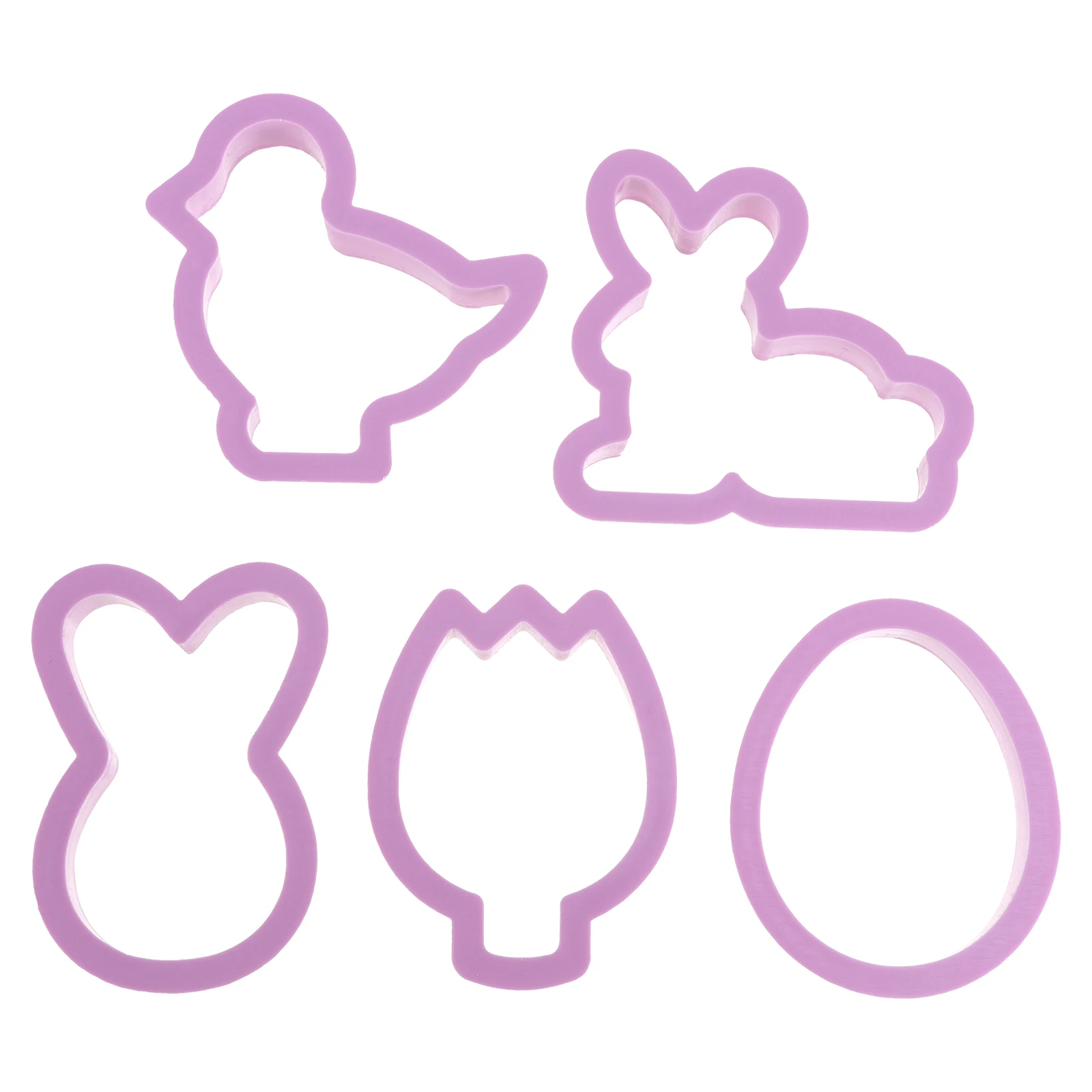 

10 Pcs Plastic Diy Cookie Easter Theme Biscuit Mold Mold Baking Tools Festive Theme DIY Chocolate Fondant Multipurpose