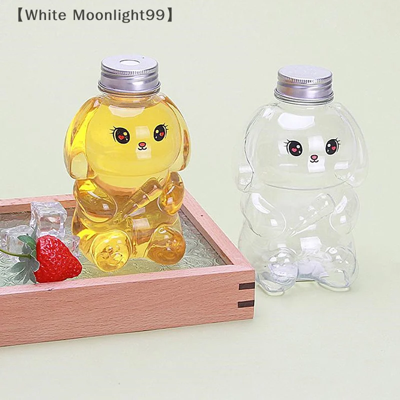 250ml Rabbit Bottles For Milk Tea Coffee Juice Portable Drinking Cup Home Transparent Juicing Beverage Drink Bottle