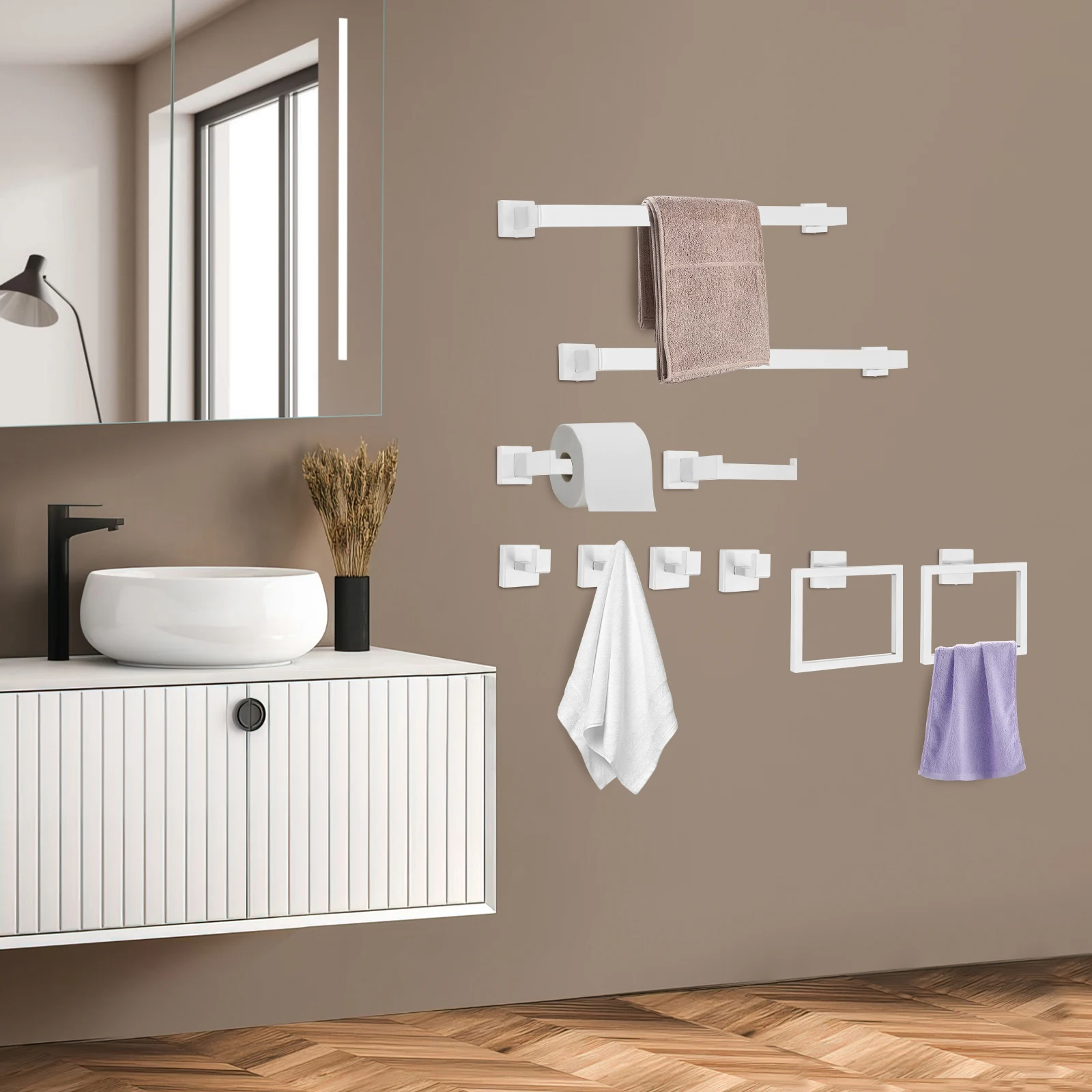 Bathroom Towel Bar Set Towel Bar Set Wall Mounted Towel Bar Set 20 Piece Set