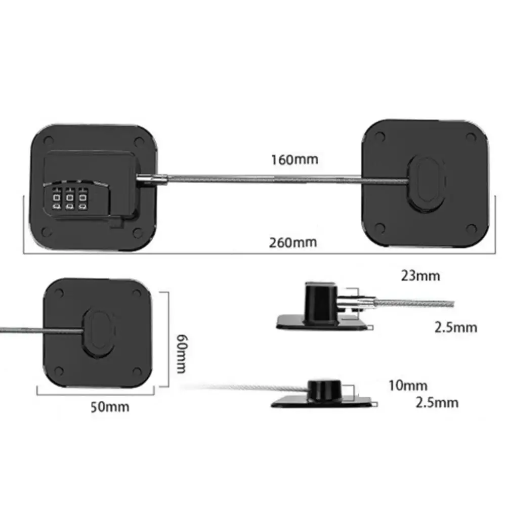 Upgrade with Adhesive Quality for Baby,Child No Need Drilling Cabinet Locks Coded Lock Fridge Door Limit Baby Safety Protector