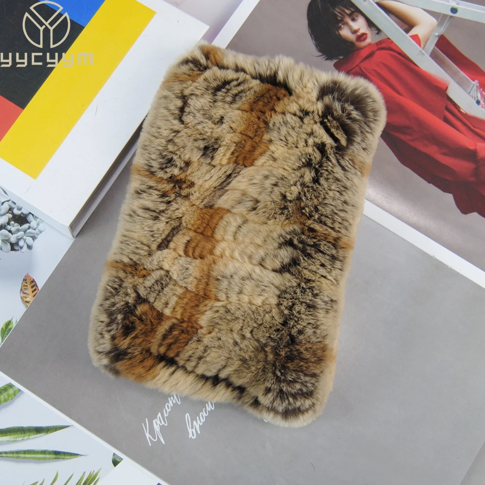 

2024 New Winter Girls Elastic Warm Soft Rex Rabbit Fur Scarves Women Real Fur Ring Scarf Knit Genuine Fur Neck Wraps Headbands