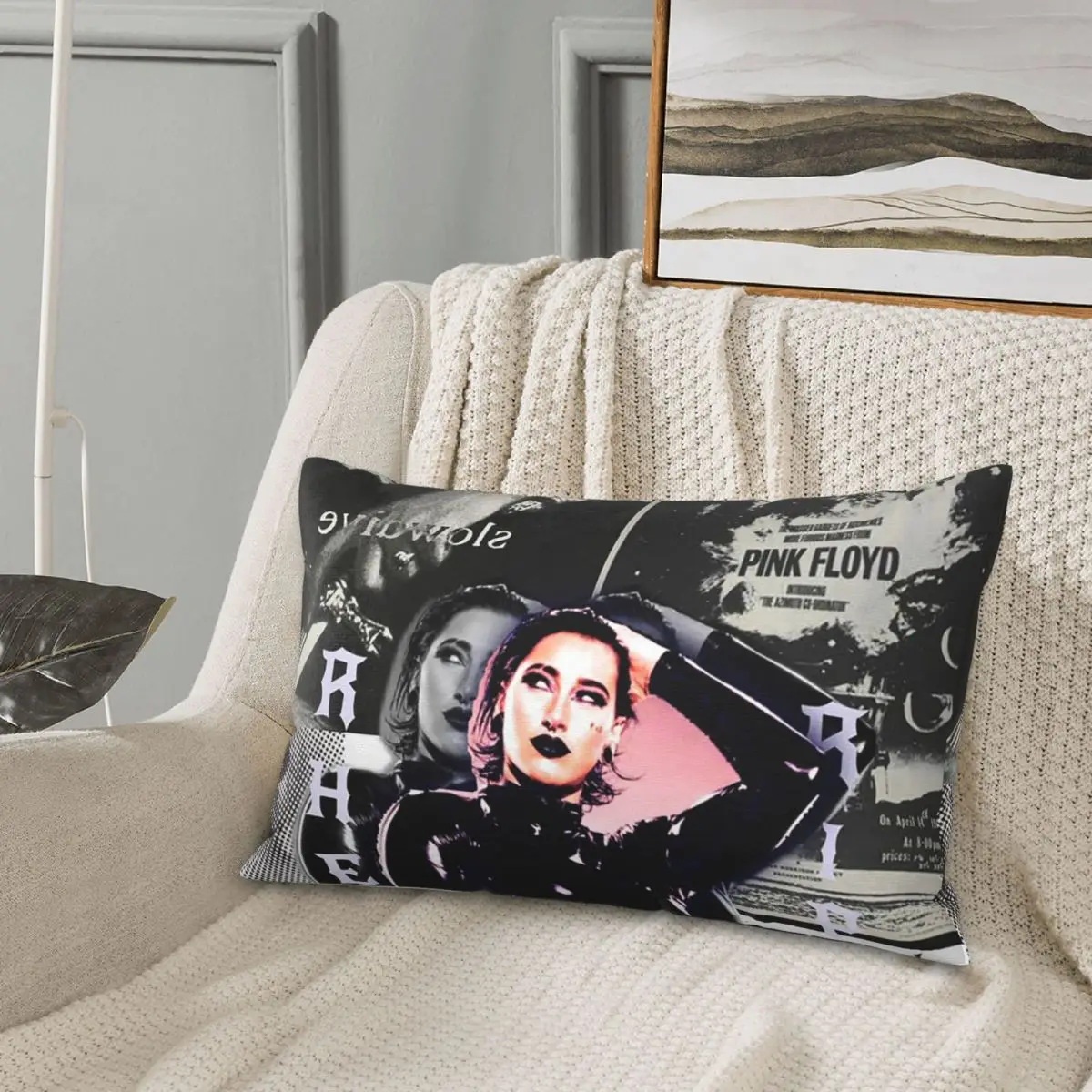 غطاء وسادة مستطيل من WWE Rhea Ripley غطاء وسادة ديكور لغرفة النوم وسرير رمي مريح للمنزل #2