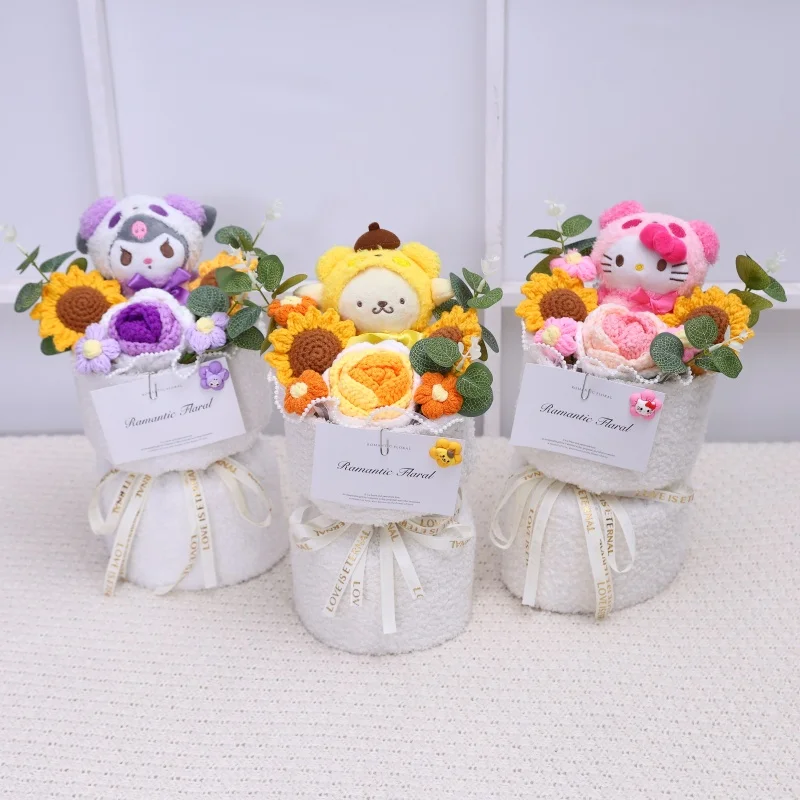 

Мультяшная плюшевая кукла My Melody Kuromi Cinnamoroll Kt Cat, креативные букеты ручной работы, подарки на день Святого Валентина, Рождество, день рождения, выпускной