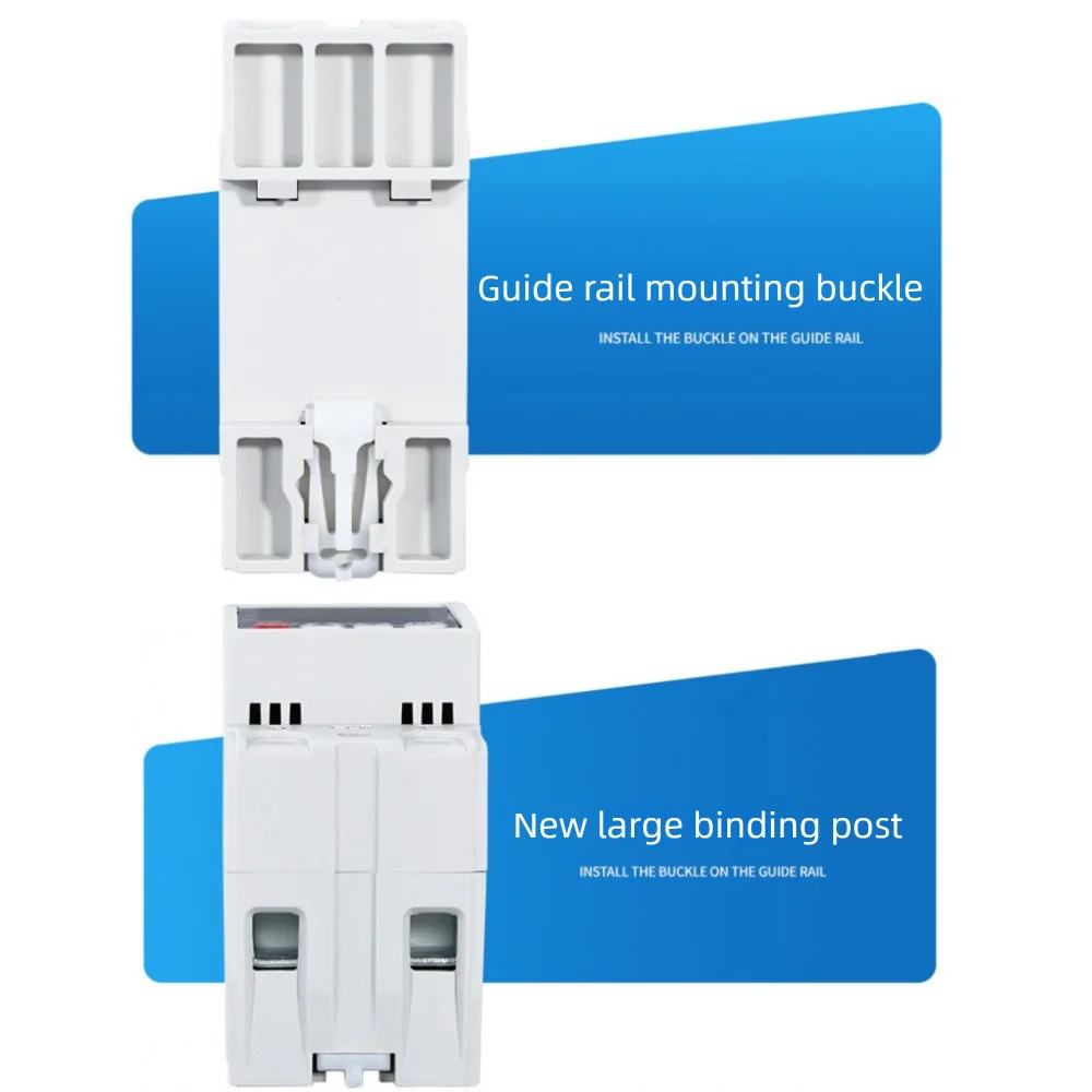 

63A Din Rail 3-in-1 Display Adjustable Over Voltage Current and Under Voltage Protector Device Timer Relay Voltage Power Meter