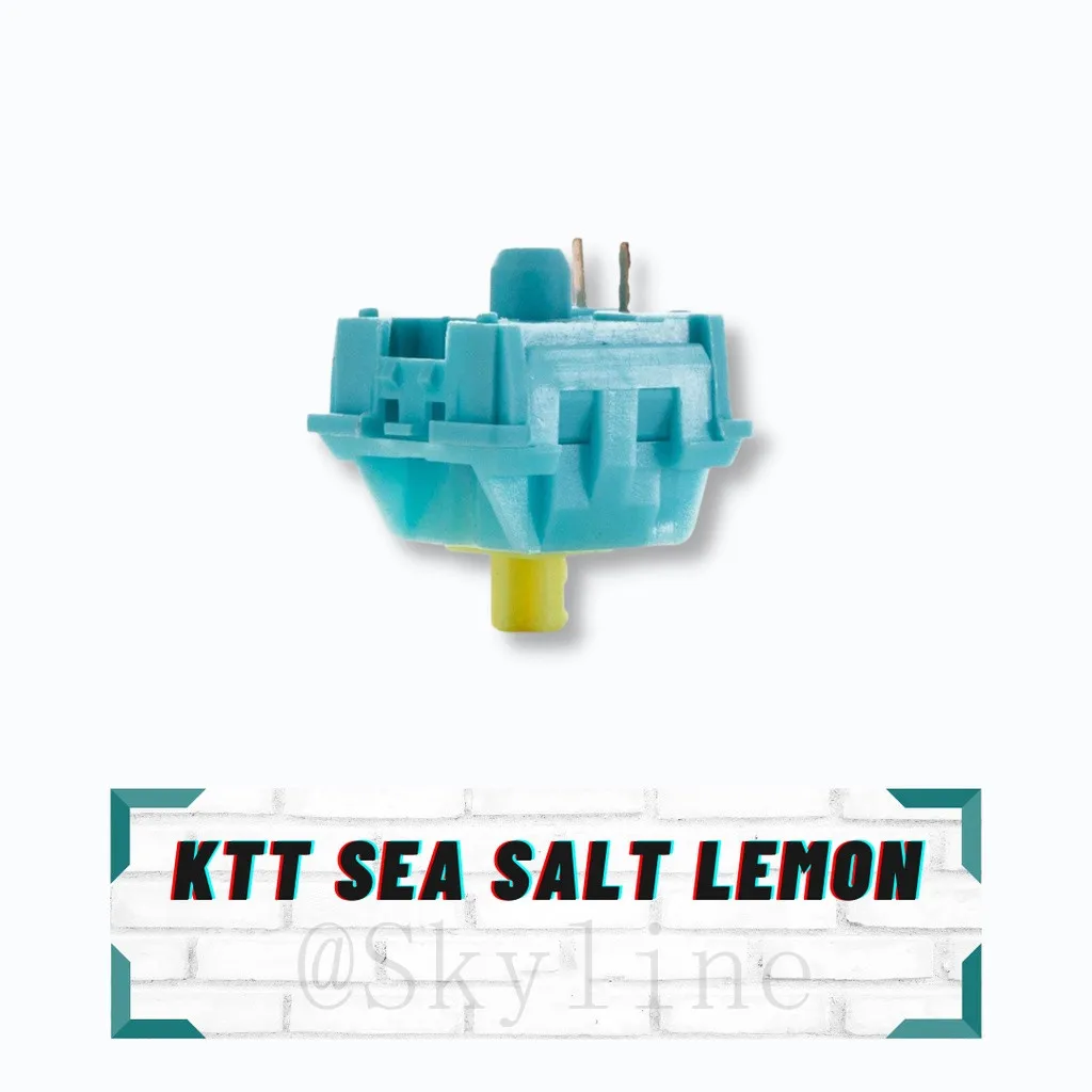 KTT-Interruptor Linear para Teclado Mecânico ou Gaming, SMD LED Switches, Sea Salt Lemon, 3 Pin