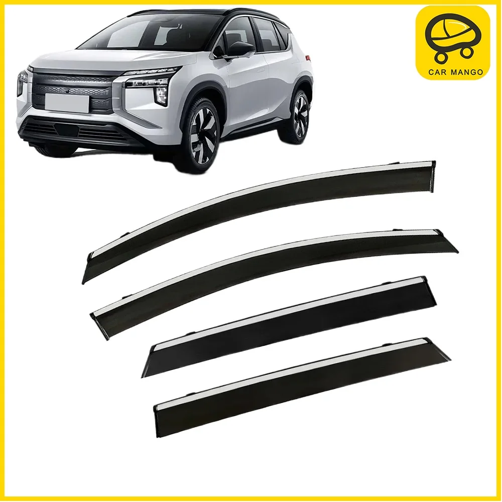 

Chrome Strips Rain Guards for Mitsubishi AIRTREK 2022-2024 Window Visor Wind Deflectors Door Visor Vent Shades Ventvisor