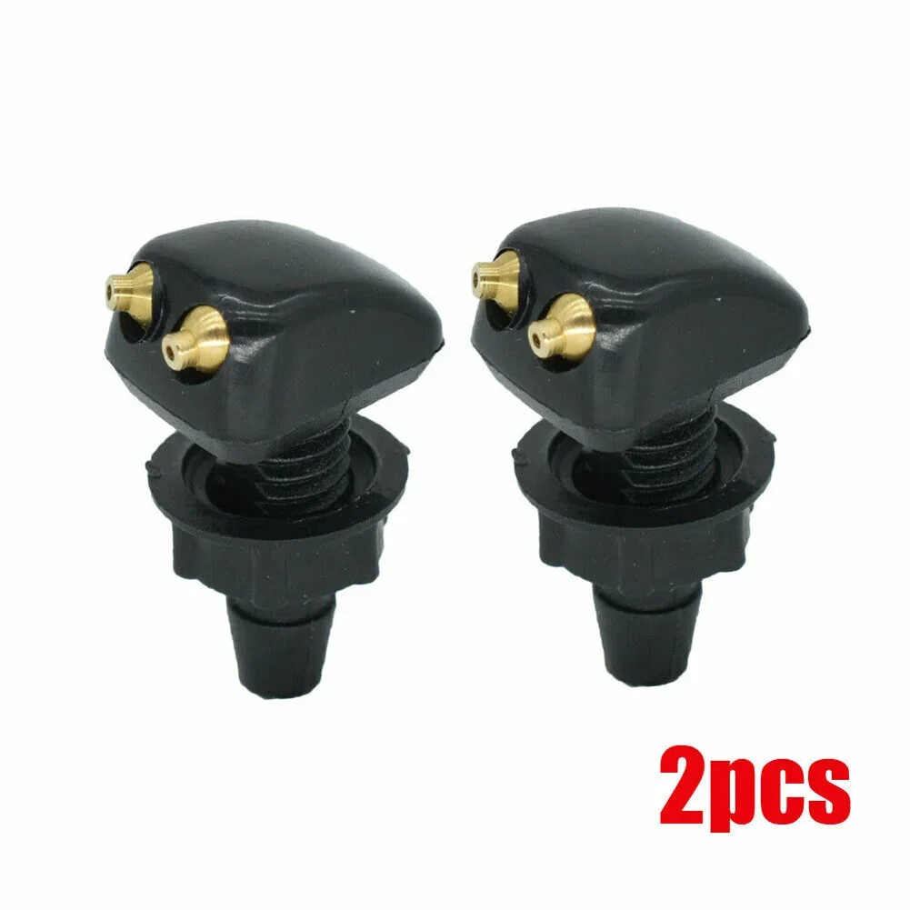 Set Of 2 Dual Hole Adjustable Car Windshield Washer Nozzles Wiper Water Spray Jets For Effective Windshield Maintenance