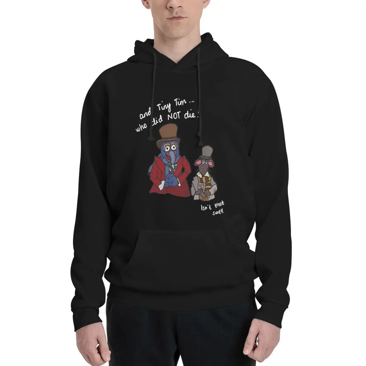 

And Tiny Tim Who Did NOT Die Muppet Christmas Carol Polyester Hoodie Men's Sweatershirt Warm Dif Colors Sizes