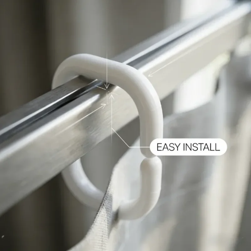 No-Drill Foldable Door Curtain with Hooks - Instant Hanging, Easy Room Divider for Bedroom, Balcony & Hallway