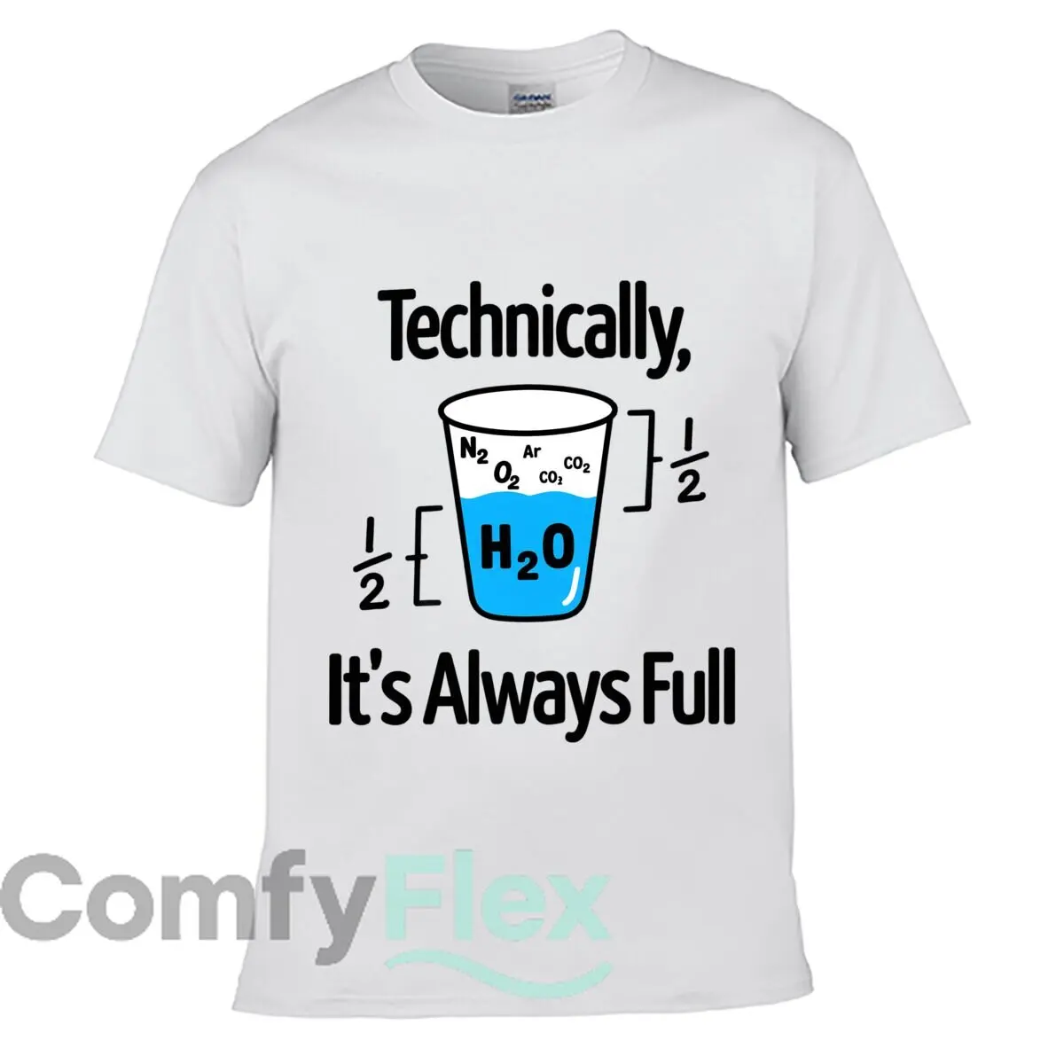 Technically Its Always Full H2O Chemistry Science Graphic Street Loose Simple Tee