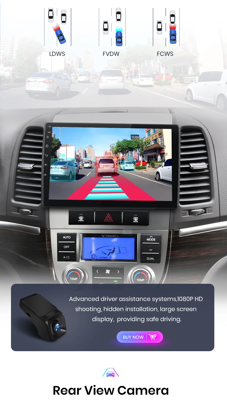 Junsun carplay android auto autoradio für hyundai santa fe 2 2007 2006-2015 gps intelligente systeme stereo multimedia autoradio – Detail 15