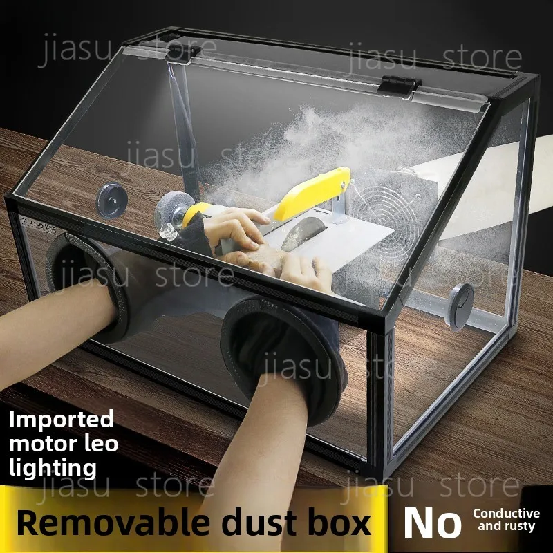 

Sanding Dust Proof Box Clear Acrylic Cover for Wenwan Wood Jade Polishing Carving Bench Grinder Rotary Tool