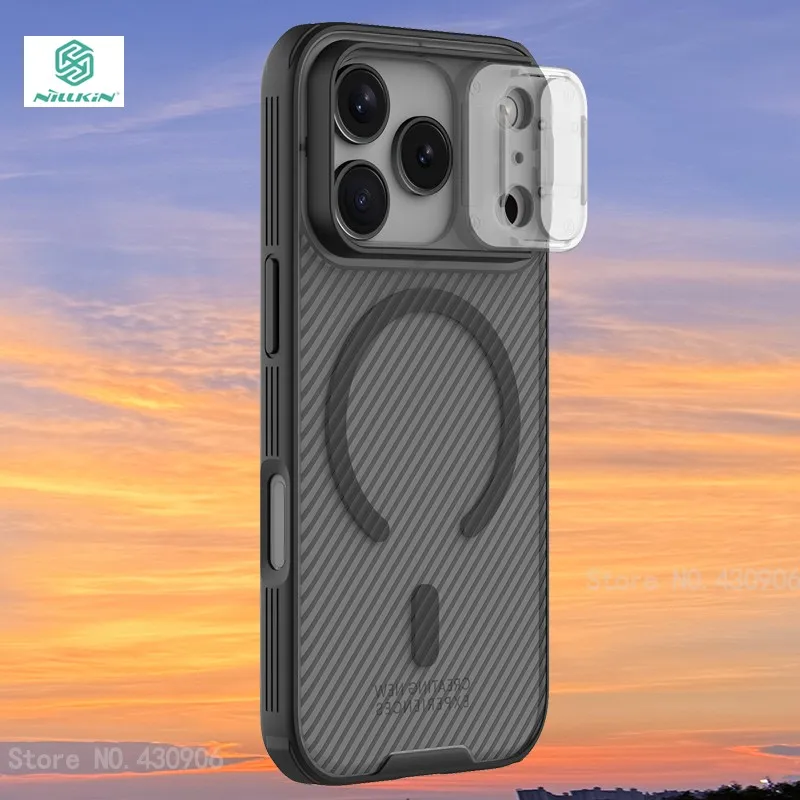 

For iPhone 17 Pro Case NILLKIN Case Magnetic Camshield Case Lens Protection With Magnetic Suction Function Translucent