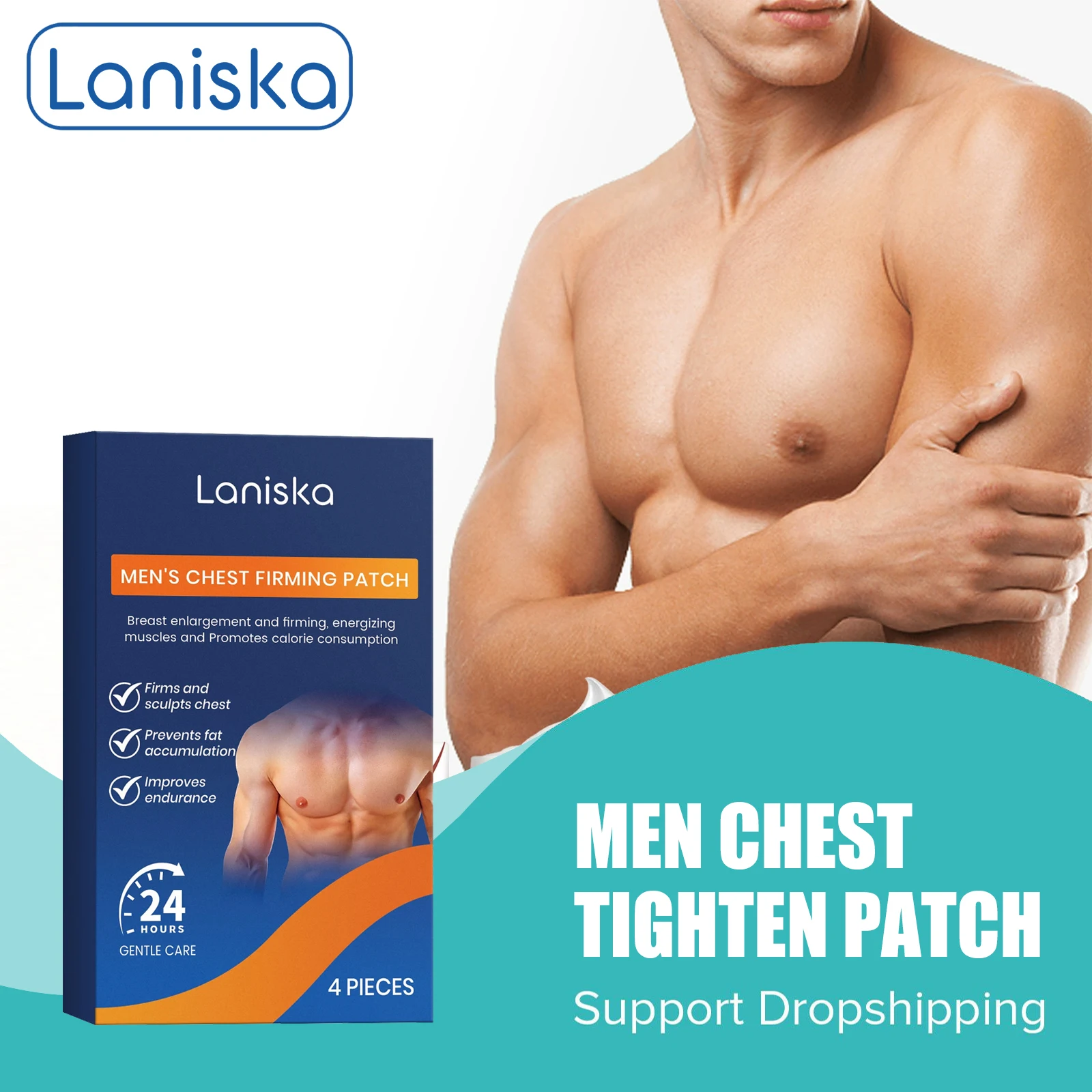 

4/8/12/16pcs Man Gynecomastia Firming Patch Breast Cellulite Removal Strengthen Abdominal Muscle Male Chest Tightening Patch