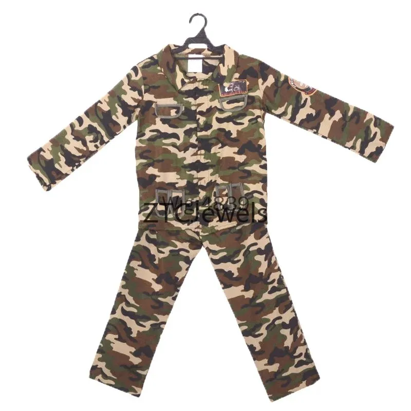 Special Forces Soldier Costume Kids Army Military Camouflage Uniform Cosplay Role Play Game Boys Girls view 5