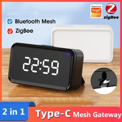 Tuya Zigbee Bluetooth Mesh 2 in 1 Muti- mode Gateway App Voice Remote Control Smart Home Work With Alexa Google Home