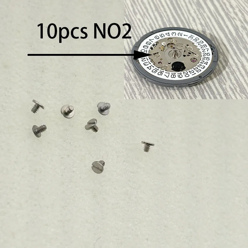 10PCS Watch Accessories Precision NH35 NH36 Movement Complete Set of Screw Clamp Plate Calendar Shift Large Steel Wheel Screws