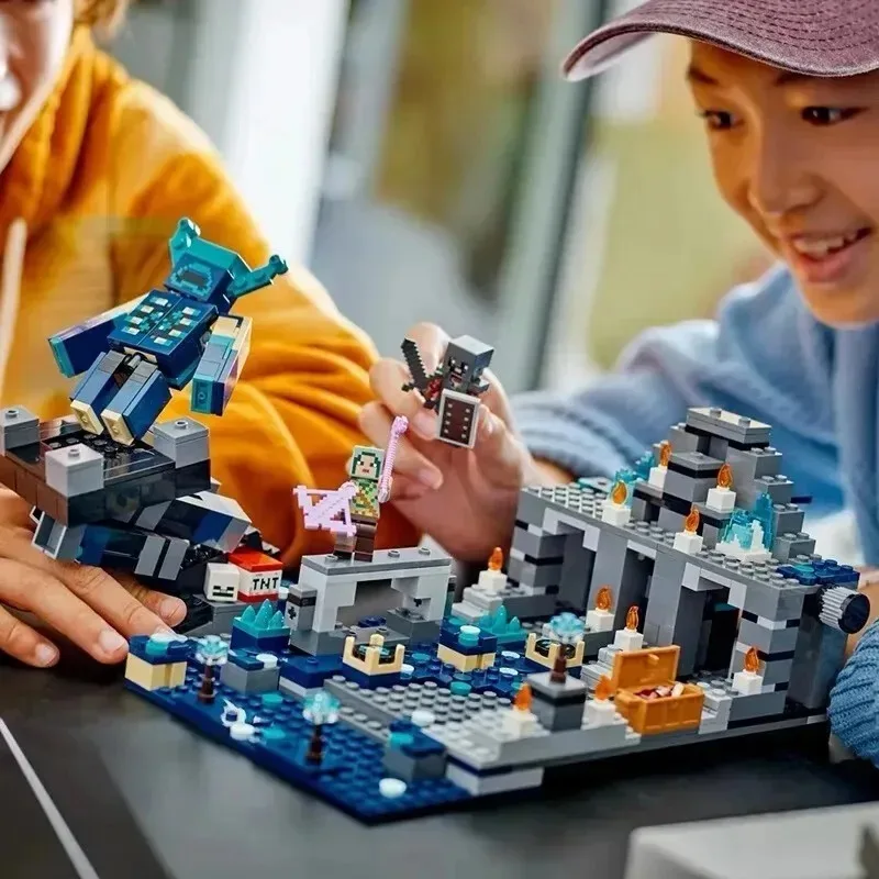 Miniso ديزني 852 قطعة نموذج 21246 معركة الظلام العميق مدينة القديمة فارس الصوت الحرس اللبنات للأطفال الهدايا اللعب