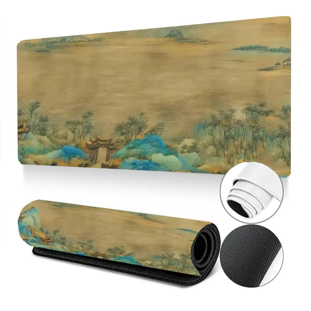 

Magnificent scenery of the mountains and riversMouse Pad Oversized lock edge mouse pad for gaming computer keyboard and desk