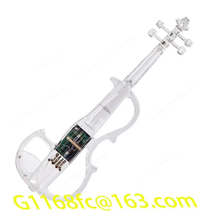 Transparent Electronic Violin 17 #crystal Violin, Beginner Practice Adult Professional Performance Stage