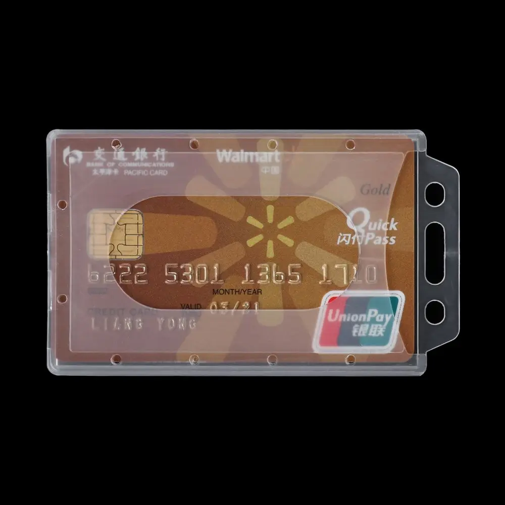 1/3 قطعة من البلاستيك الصلب بطاقة الهوية الحقيبة حاملي بطاقات العمل اسم بطاقة كم المحمولة العملي متعدد الاستخدام معرف الأعمال حالة للجنسين #6