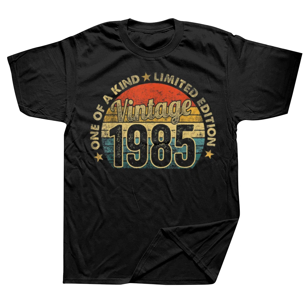 40 Years Old Vintage 1985 Limited Edition 40th Birthday T Shirts Summer Style Graphic Cotton Streetwear Short Sleeve T-shirt Men