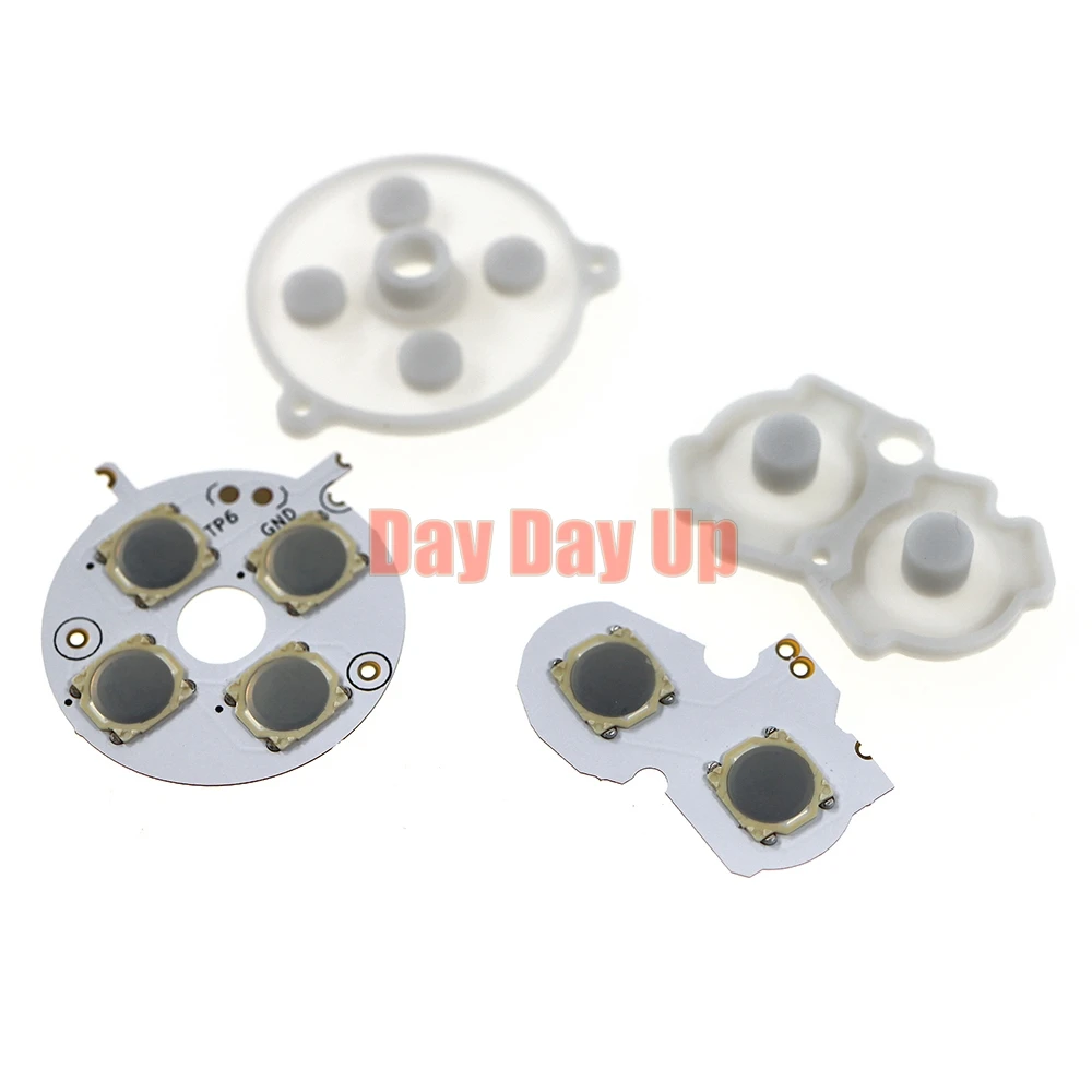 GBA 스티커 클릭 버튼 패드 Mod 버튼 수정 세트 게임 보이 어드밴스 용 10 세트 전도성 필름 버튼 키트