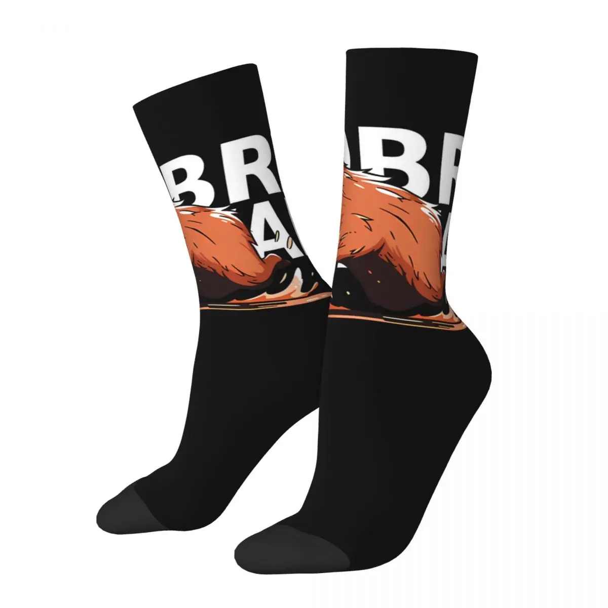 

Hip Hop Vintage Slick Crazy Men's compression Socks Unisex Bobr Kunwa Funny Beaver Street Style Pattern Printed Funny Novelty