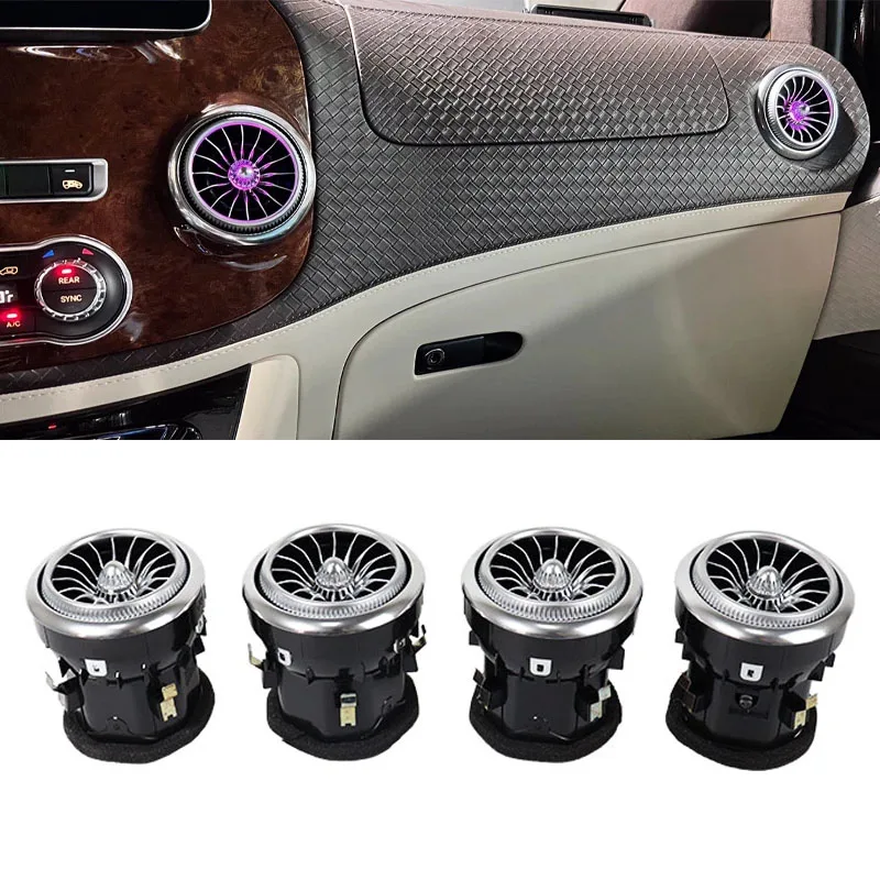 

Car Accessories Front Dashboard AC Air Condition Vent Outlet Turbo Interior Trim For Mercedes-Benz V-Class W447 2014-2020