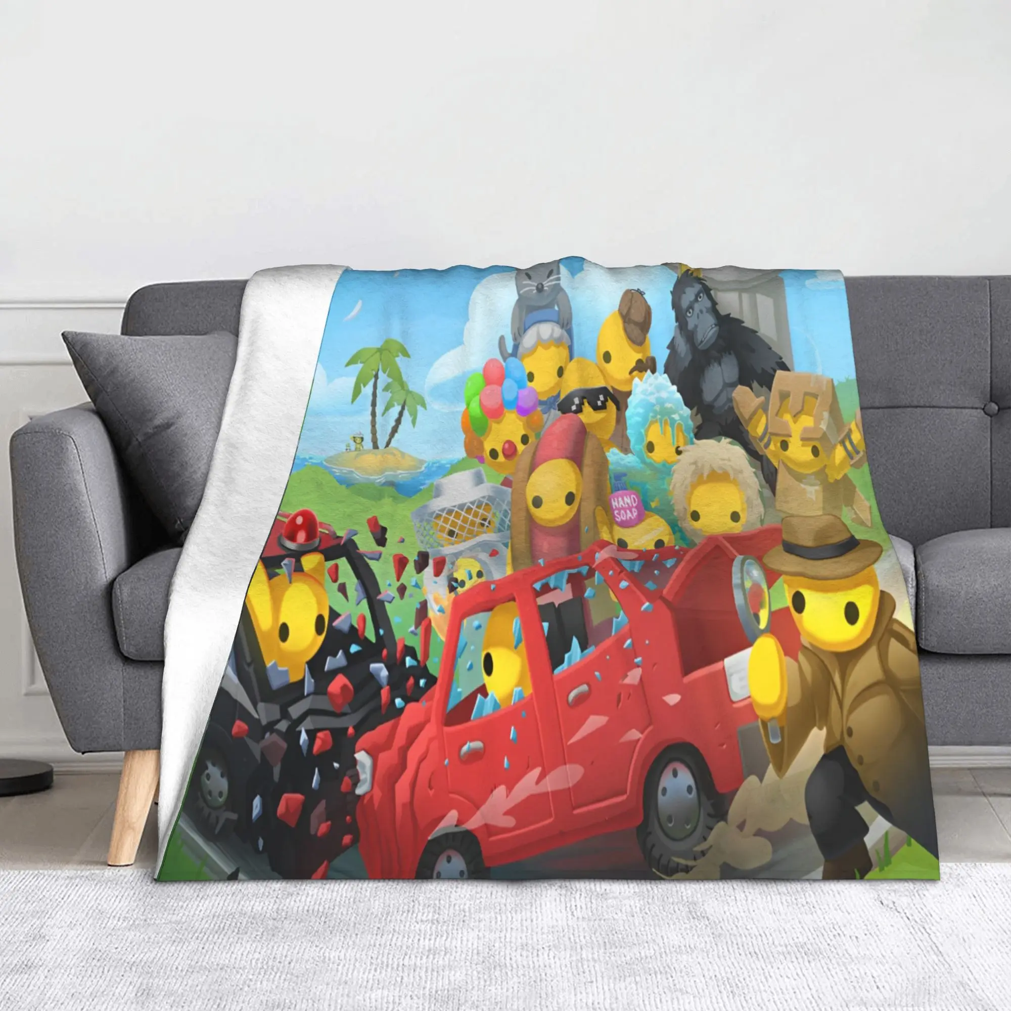 Wobblys Lifes Blankets Flannel  Relax Lightweight Thin Throw Blankets for Home Rug Piece