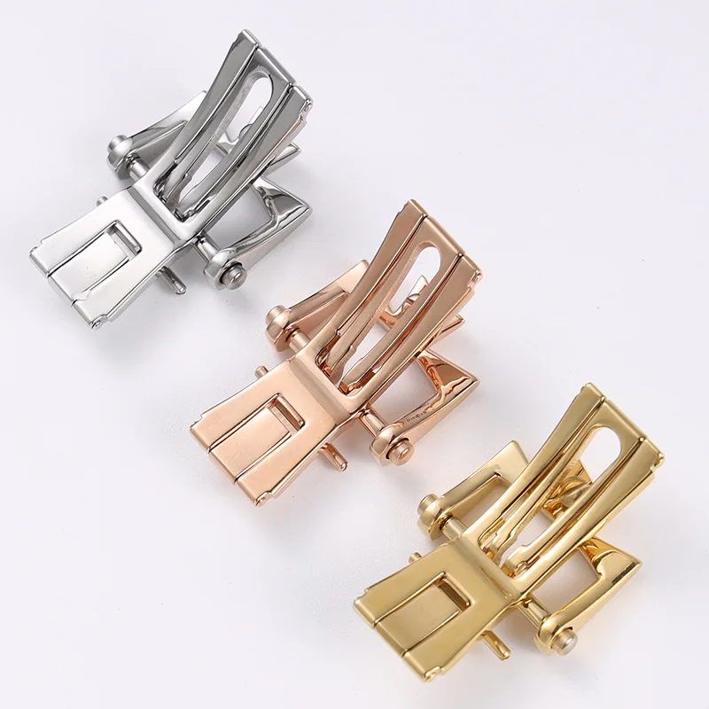 Watch Accessories for Vacheron Constantin Double Press Butterfly 316L Stainless Steel Folding Buckle 18mm 20mm