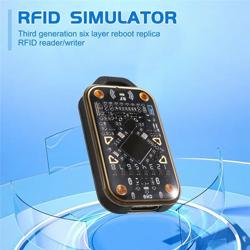AB25-Chameleon V3.0 RFID Smart Chip Emulator Smart Card Reader NFC Read Writer ID IC Card Tag Copyer+5XUID Keychain/Card