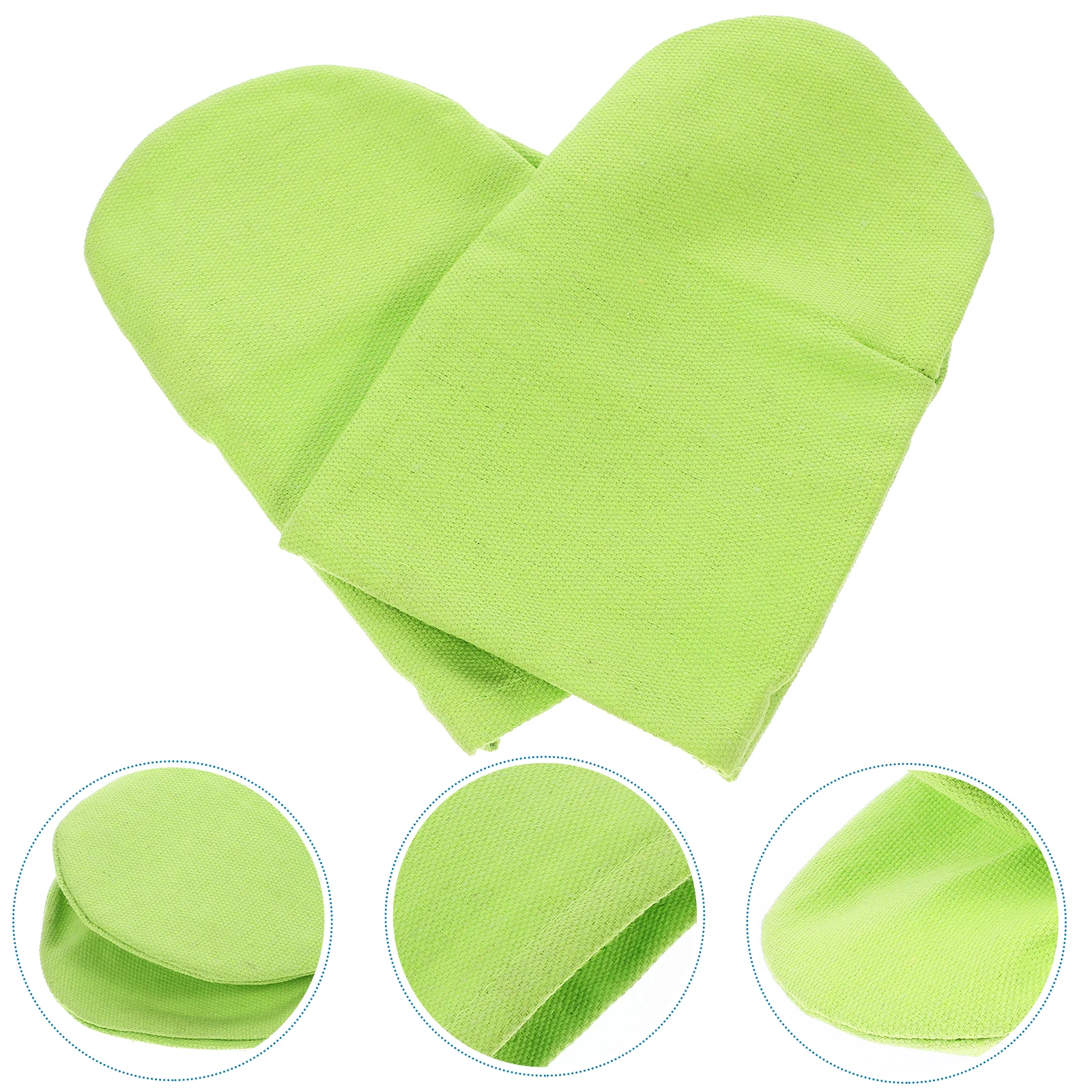 2 Pcs Children Hand Puppet Material DIY Painting Pretend Green Canvas Finger Puppets Baby