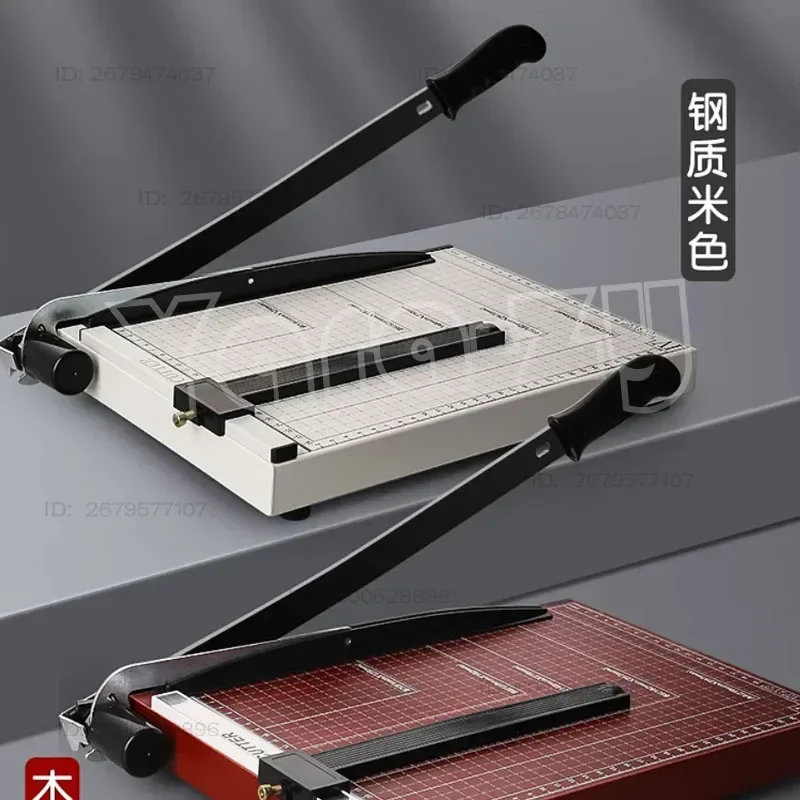 Manual Paper Cutter, Mini Portable Paper Trimmer for A3 A4 A5, Desktop Guillotine Cutter for Photo Card Business Card Office Use