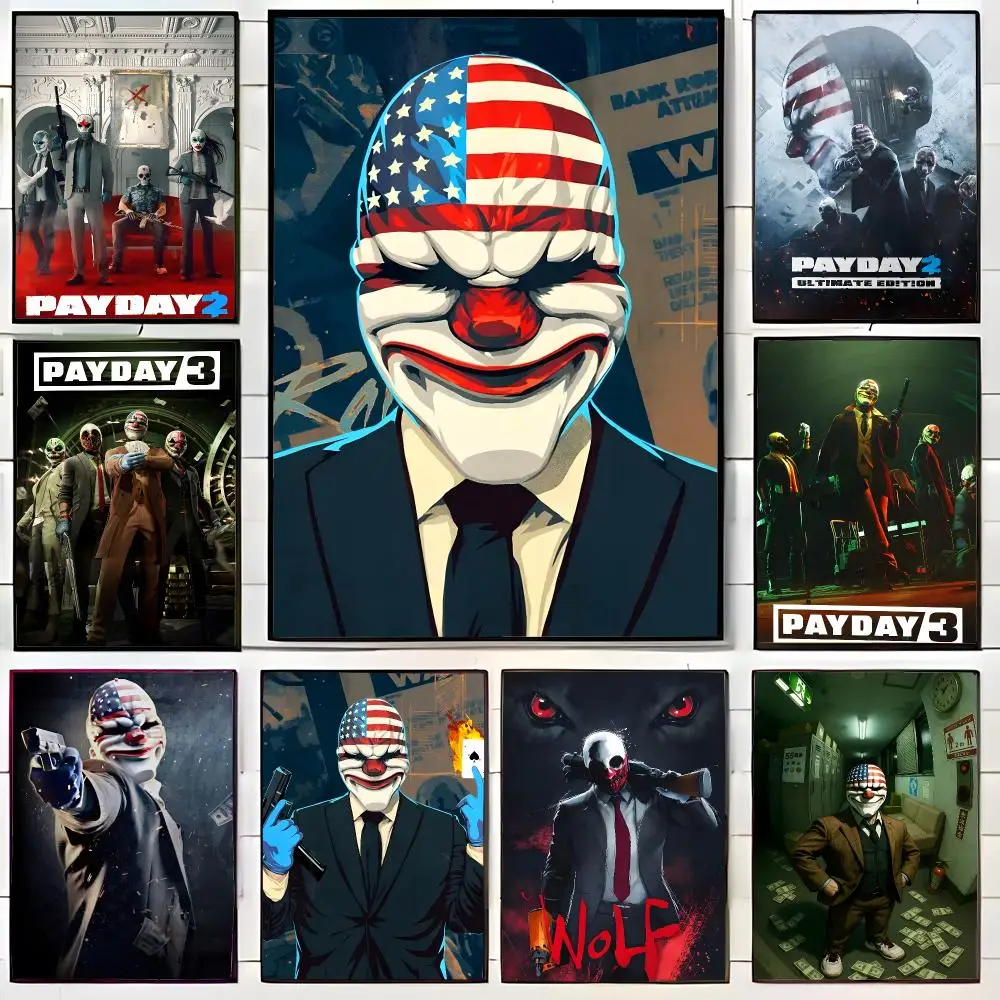 intense game P-PAYDAY Poster Wall Art Print Decorative Mural Home Decor Gift Unframed