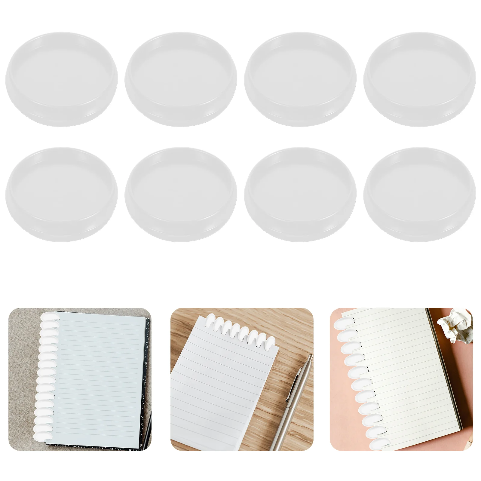 

55 Pcs Notebook Loose-leaf Button Paper Clip Holder Plastic Planner Binder Rings