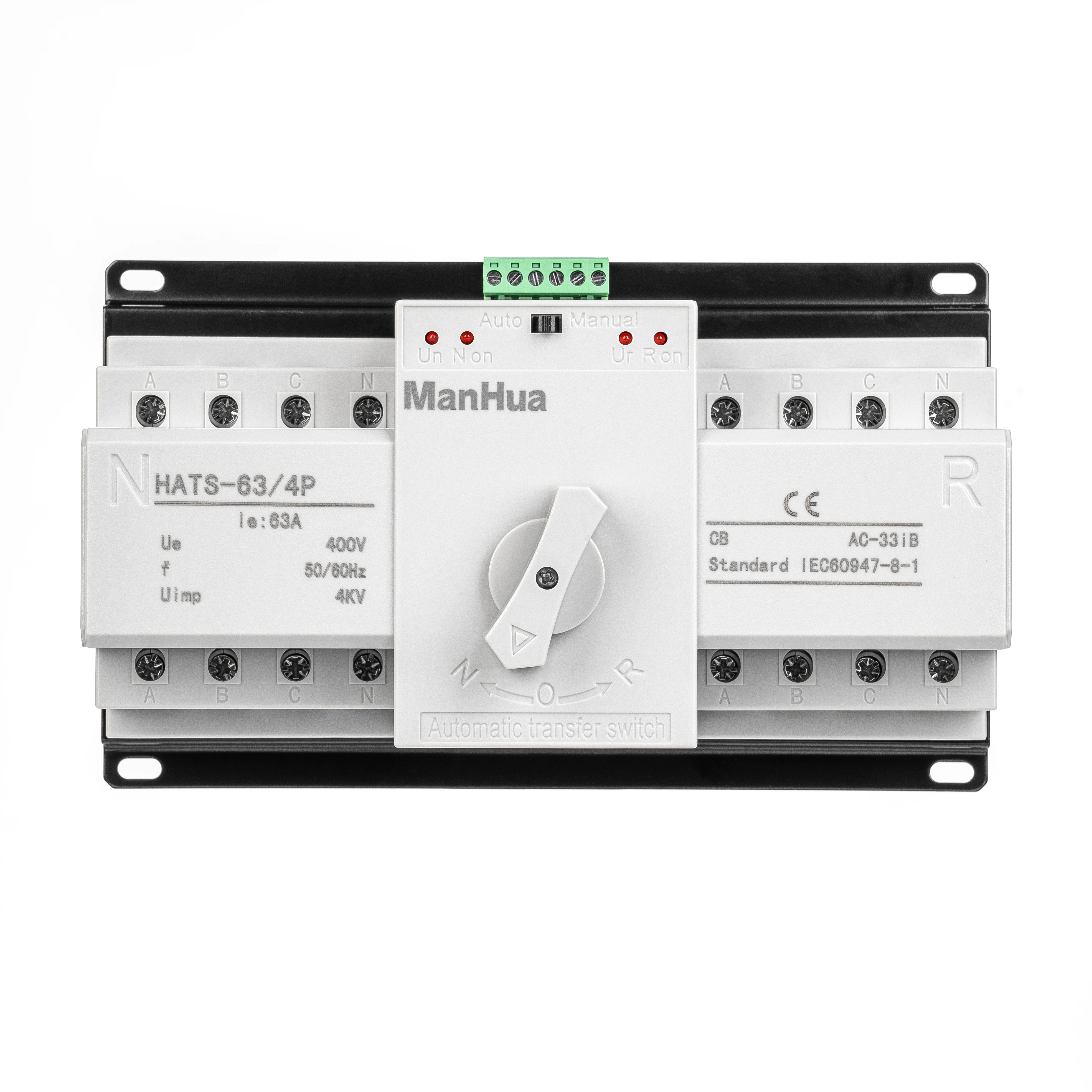 ManHua HATS-63/4P 63A 230VAC Dual Power Automatic Transfer Switch CB Type Switch