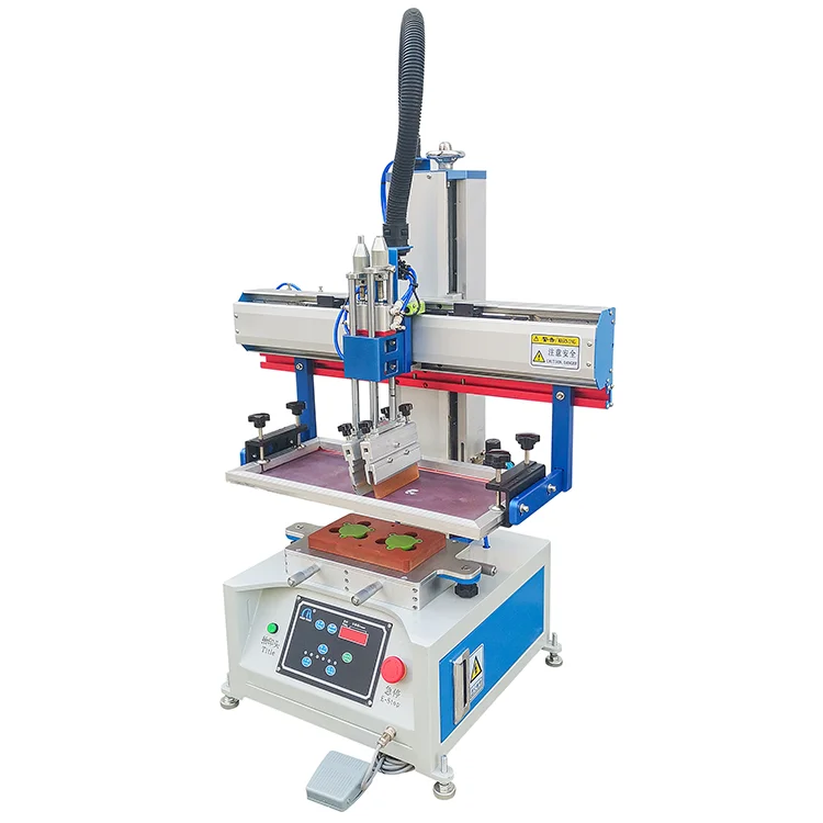Pneumatic Silk Screen Printing Machine Servo Serigraphic Print Kit Flatbed Press Printers For Battery Lighter