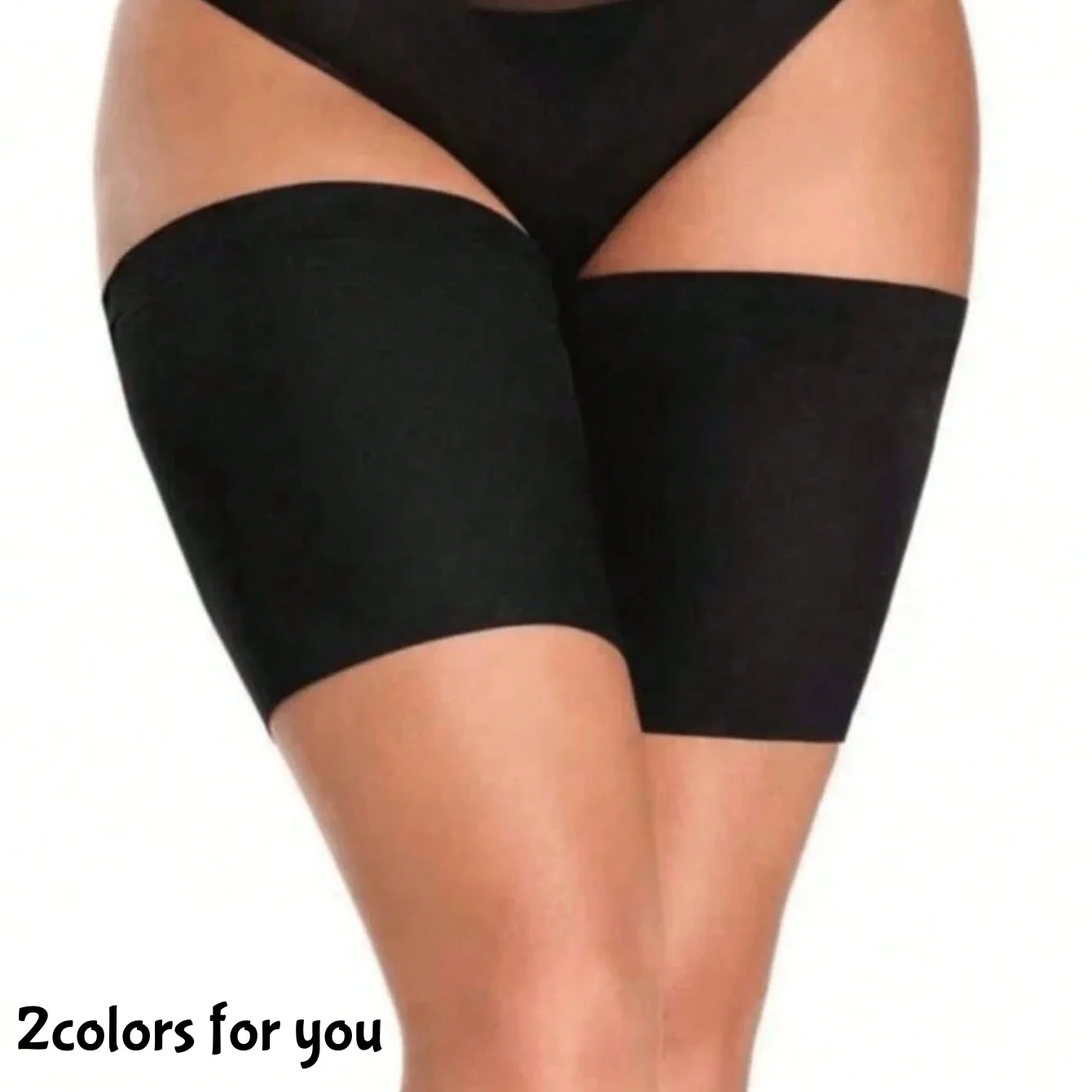 2pcs Anti-friction Thigh Covers Women Compression Non-Slip Thigh Bands Fabric Elastic Leg Straps for Running Outdoor Sports