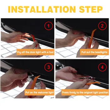 適用於 E60 E46 E61 F07 F10 F11 F18 E63 E65 E90 E92 E93 E91 F30 的 2 件裝 LED 車門投影迎賓燈/鬼影燈配件 10 最佳銷售 BMWLED燈 - №9