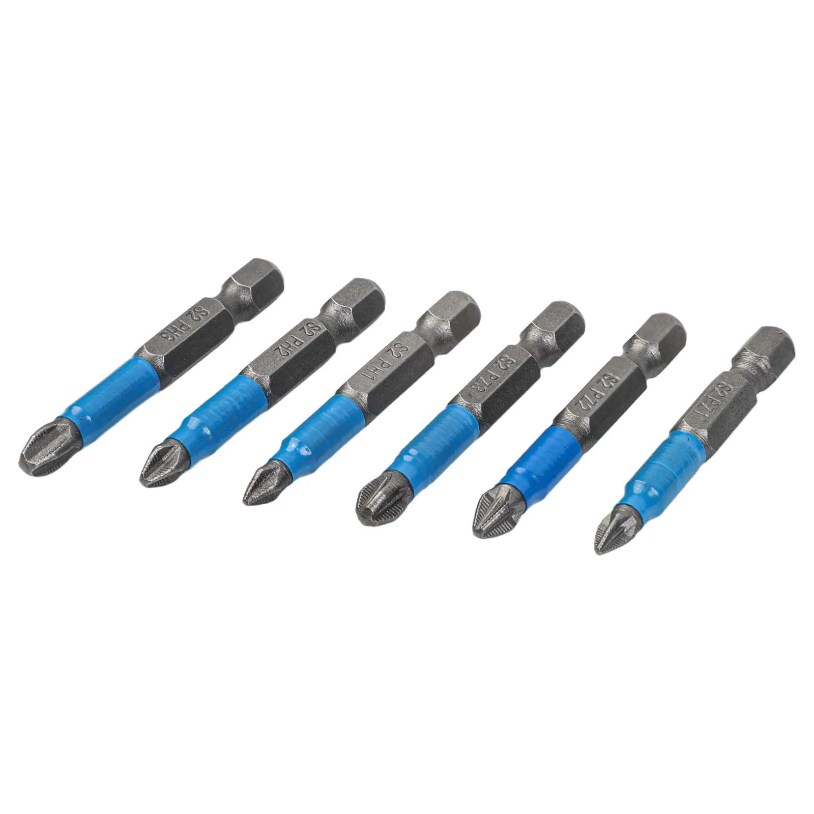 6Pcs 50mm AntiSlip Screwdriver Bit Set Electric Impact PH1 PH2 PH3 PZ1 PZ2 PZ3 Nutdrivers Hand Tools For Hand Screwdriver
