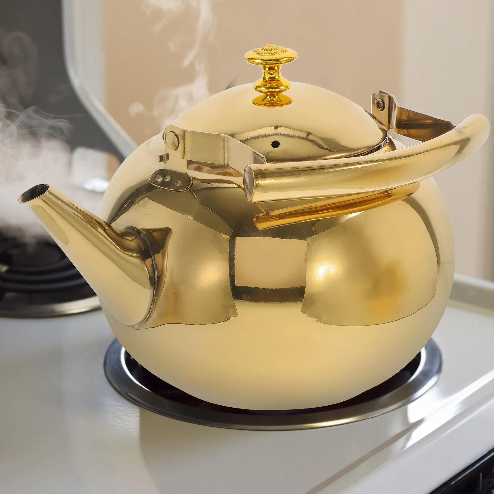 

Stainless Steel Tea Pot 2L With Filter Portable Kettle For Home Use Heat Resistant Boiling Teakettle Kitchen Barware