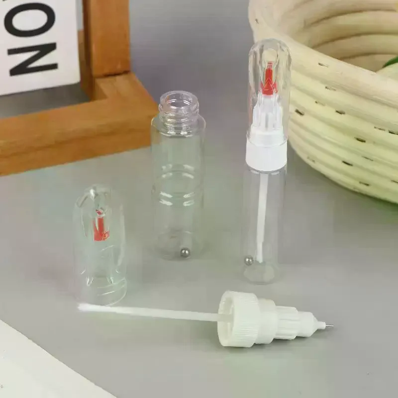 1Pcs 2 In 1 Needle Brush Dual-use Nail Polish Pen Empty Bottle Touch-up Paint Bottles Paint-mending Pen Dotted Pen+Drawing Pen