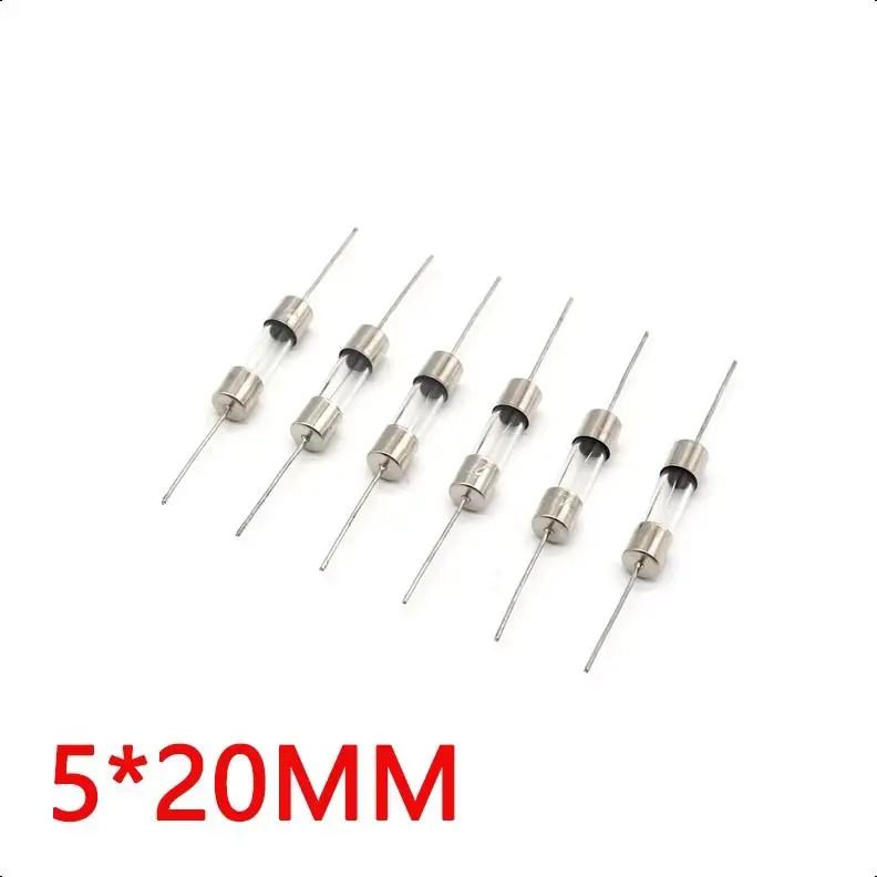 【20PCS】break-F/slow-T 5x20mm Take the lead Glass Fuse tube 1A 2A 3A 3.15A 4A 5A 6A 6.3A 8A 10A 12A 15A 20A
