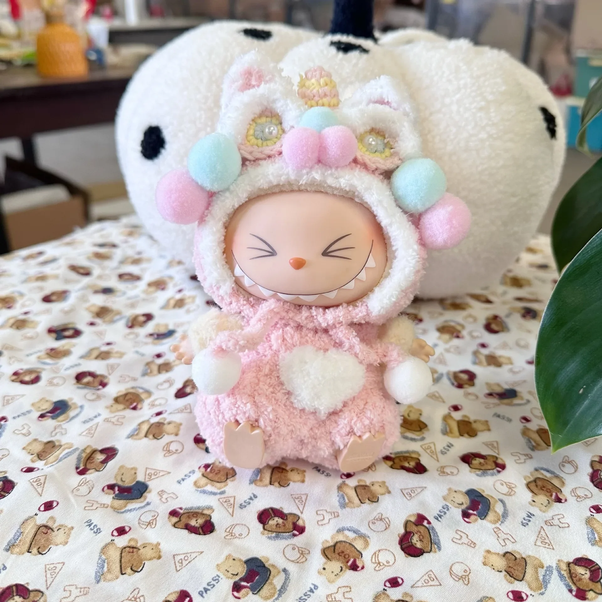 Mini Doll'S Clothes Outfit Accessories For Korea Labubu Idol V1 V2 New Year's clothes pure handmade lion dance suit Clothing