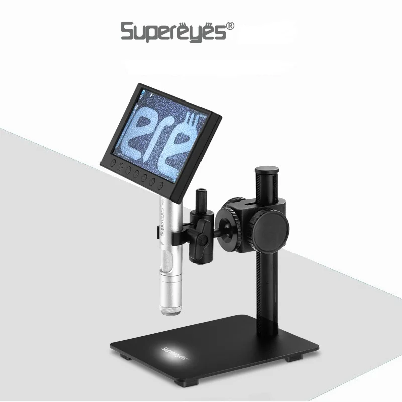 Supereyes P003 5 Inch Screen 1-2000X 1080P USB/ 2MP Sensor Digital Video LCD Aluminium Alloy IP55 Rated Microscope for Phone