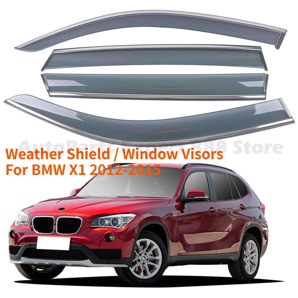 Weather Shield For BMW X1 2012-2015 Window Visors Sun Rain Deflector Guard Side Window Deflector
