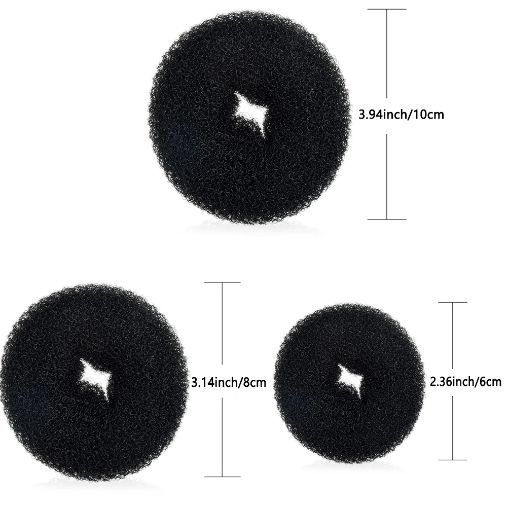 3 Stuks Haarknot Donut Magic Foam Producten Kapsel Lui Haar Accessoires Voor Meisjes Dames Gemakkelijk Grote Ring Haar Styling Tools